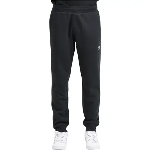 Schwarze Essentials Hose mit Trefoil , Herren, Größe: L - adidas Originals - Modalova