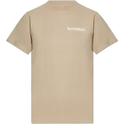Baumwoll-T-Shirt , unisex, Größe: XL - Sporty & Rich - Modalova