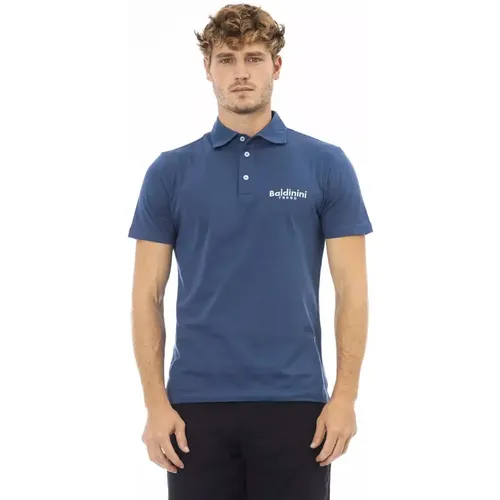 Trendiges Blaues Polo Shirt , Herren, Größe: 3XL - Baldinini - Modalova