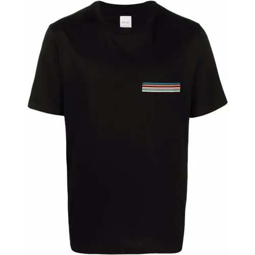 Schwarzes T-Shirt mit klassischem Design , Herren, Größe: S - PS By Paul Smith - Modalova