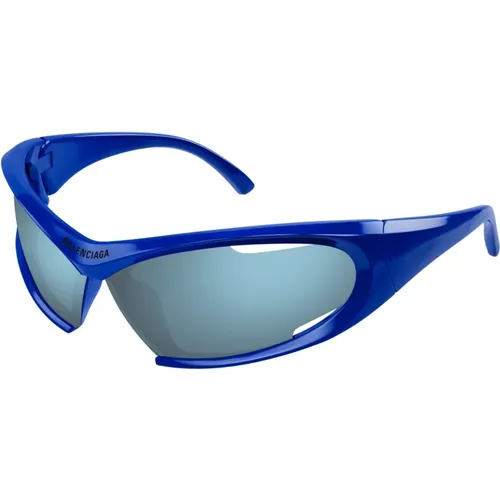 Blaue Sonnenbrille mit Zubehör,Stylische Sonnenbrille Bb0318S - Balenciaga - Modalova