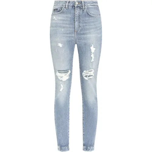 Slim Fit Denim Jeans , Damen, Größe: 2XS - Dolce & Gabbana - Modalova