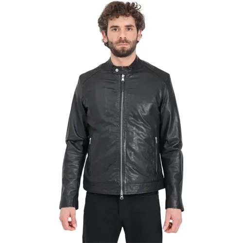 Leather Jackets , Herren, Größe: 2XL - BomBoogie - Modalova