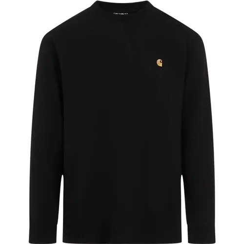 Schwarz Gold Chase T-Shirt , Herren, Größe: M - Carhartt WIP - Modalova