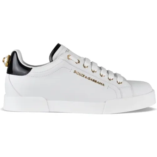 Leather Portofino Sneakers , female, Sizes: 3 UK - Dolce & Gabbana - Modalova