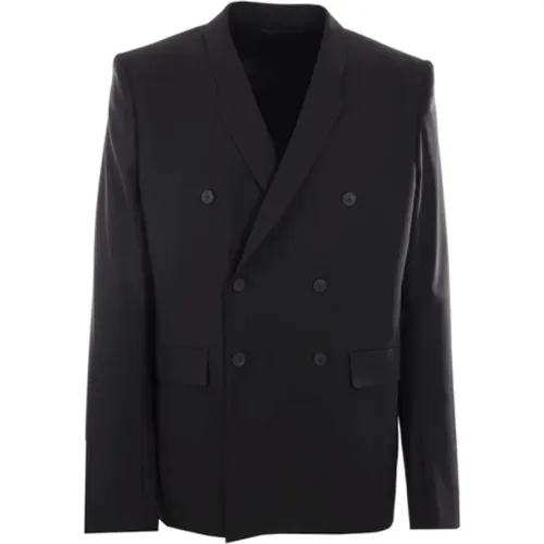 Double-Breasted Wool Stretch Jacket , male, Sizes: L - Rick Owens - Modalova