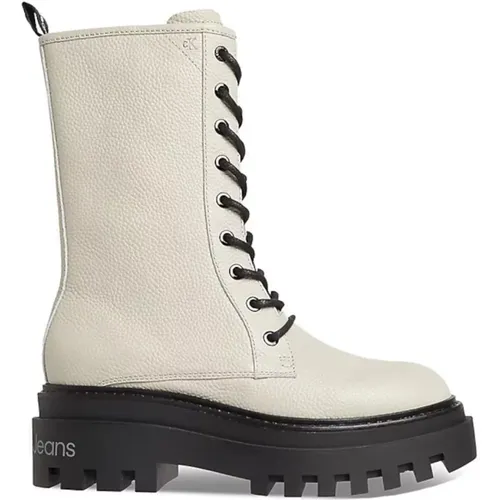 Mid Laceup Platform Boots , female, Sizes: 4 UK, 6 UK, 7 UK - Calvin Klein - Modalova