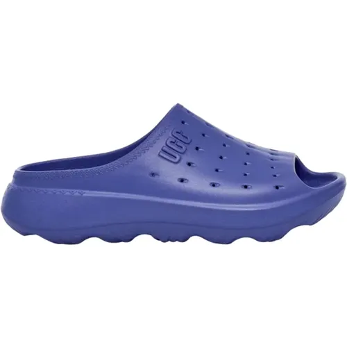 Blaue Slide-Sandalen , Herren, Größe: 40 EU - Ugg - Modalova