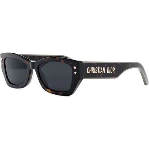Dark Havana/Smoke Sunglasses , female, Sizes: 53 MM - Dior - Modalova