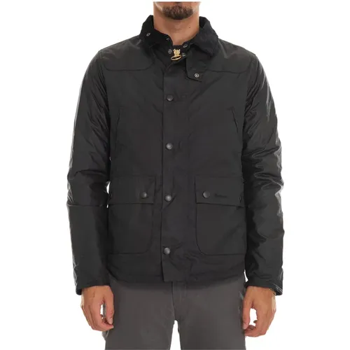 Kurze Harrington Jacke mit Samtkragen , Herren, Größe: 2XL - Barbour - Modalova