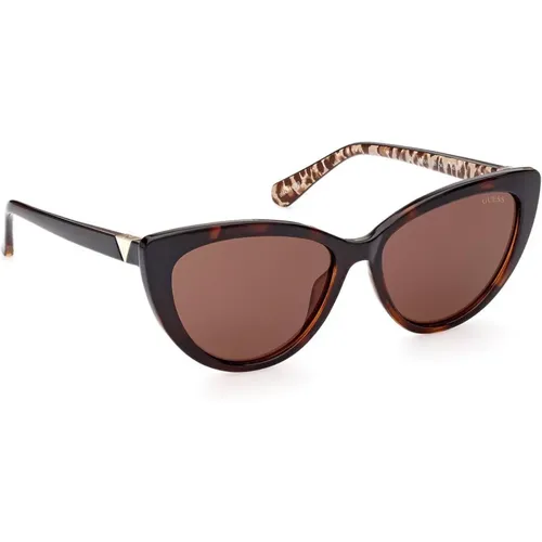Braune Teardrop Sonnenbrille für Frauen , Damen, Größe: ONE Size - Guess - Modalova