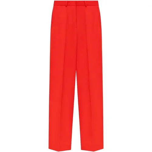 Rote Wollweite Hose , Damen, Größe: XS - Lanvin - Modalova