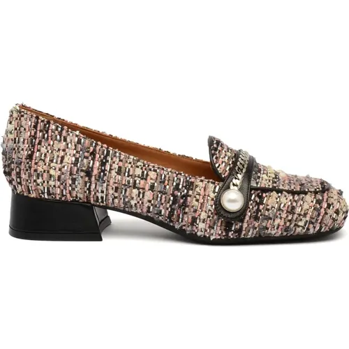 Rosa Tweed Loafer Schuh , Damen, Größe: 40 EU - Roberto Festa - Modalova