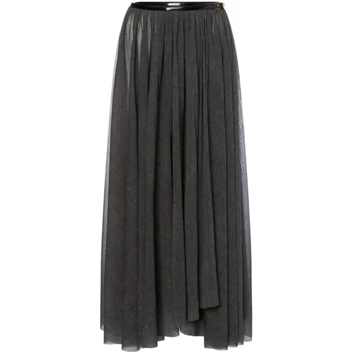 Maxi Skirt in Fantasia Grigio , female, Sizes: M - Philosophy di Lorenzo Serafini - Modalova