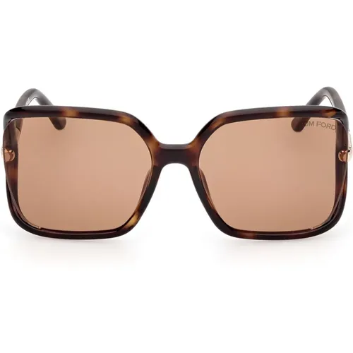 Classic Butterfly Sunglasses Havana , unisex, Sizes: 60 MM - Tom Ford - Modalova