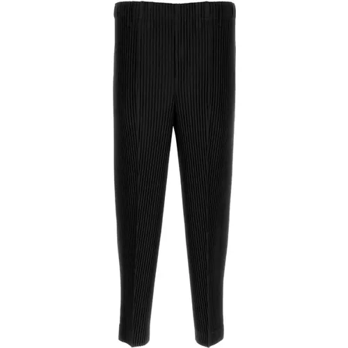 Stilvolle schwarze Polyesterhose , Herren, Größe: L - Issey Miyake - Modalova