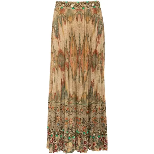 Geometric Floral Print Pleated Skirt , female, Sizes: L, XS - Pierre-Louis Mascia - Modalova