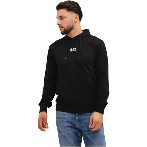 Schwarzer Hoodie Herren Stilvoll Trendy Logo , Herren, Größe: XS - Emporio Armani - Modalova