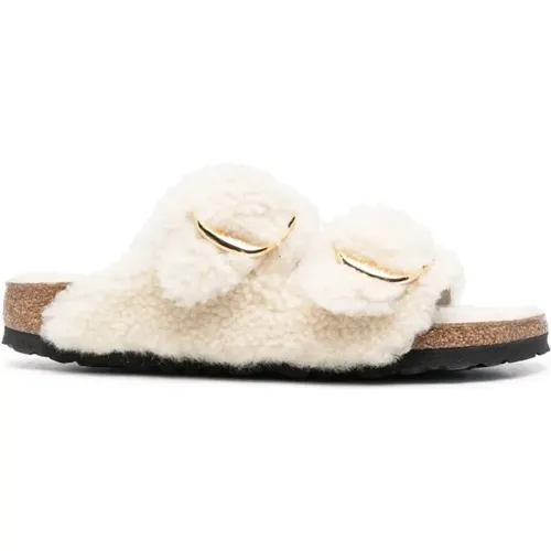 Eggshell Arizona Sandals , female, Sizes: 6 UK, 5 UK, 7 UK, 3 UK, 4 UK - Birkenstock - Modalova