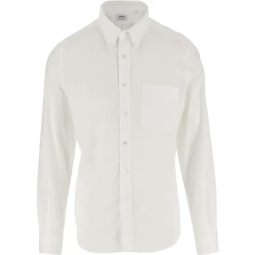 Weiße Baumwollhemd mit Knöpfen , Herren, Größe: XL - Aspesi - Modalova