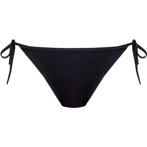 Bikinihose, Schwarze Seitenschnürung mit weißem Logo , Damen, Größe: S - Dsquared2 - Modalova