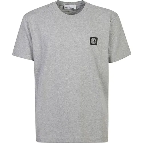 Men's Grey T-Shirts & Polos Aw24 , male, Sizes: S - Stone Island - Modalova