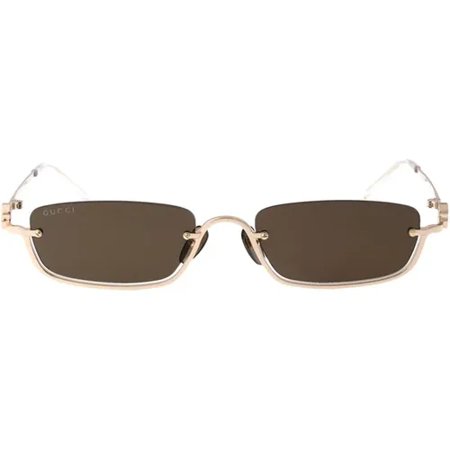 Stylish Metal Sunglasses , unisex, Sizes: 55 MM - Gucci - Modalova