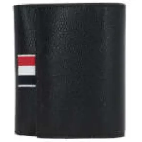 Compact Pebble Grain Wallet with Snap Closure , male, Sizes: ONE SIZE - Thom Browne - Modalova