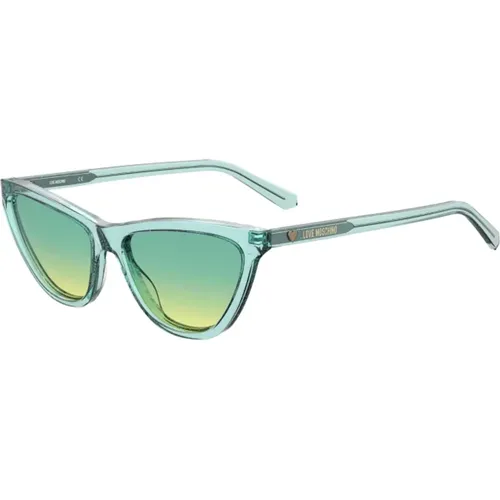 Cat-Eye Sunglasses, Frame, UV Protection , female, Sizes: 56 MM - Love Moschino - Modalova