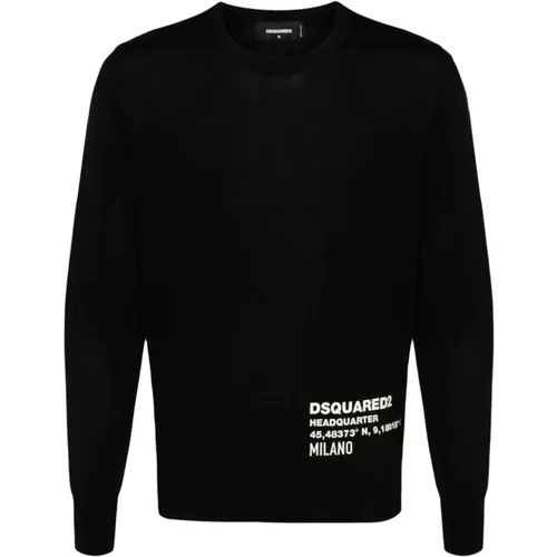 Classic Pullover Knitwear Aw24 , male, Sizes: S, 3XL, XL, 2XL, L, M - Dsquared2 - Modalova