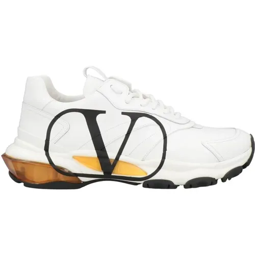 Leather Sneakers with Vlogo Detail , male, Sizes: 7 UK - Valentino - Modalova