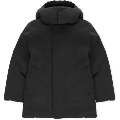 Schwarze Steppjacke mit Abnehmbarer Kapuze - Save The Duck - Modalova