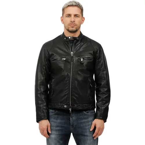 Leder Bikerjacke , Herren, Größe: L - The Jack Leathers - Modalova