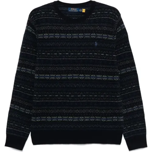 Blaue Pullover , Herren, Größe: S - Ralph Lauren - Modalova