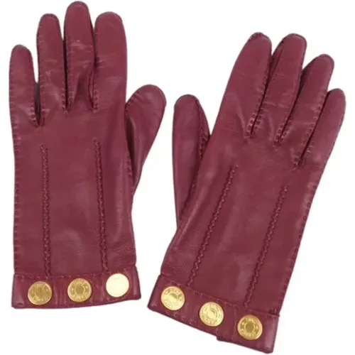 Pre-owned Leather gloves , female, Sizes: ONE SIZE - Hermès Vintage - Modalova