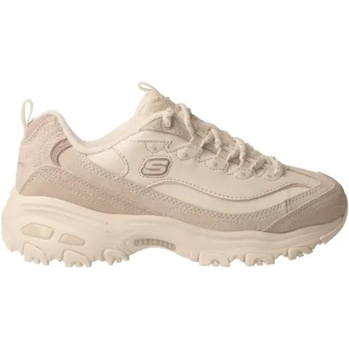 Weiße und sandfarbene moderne Damensneaker , Damen, Größe: 36 EU - Skechers - Modalova