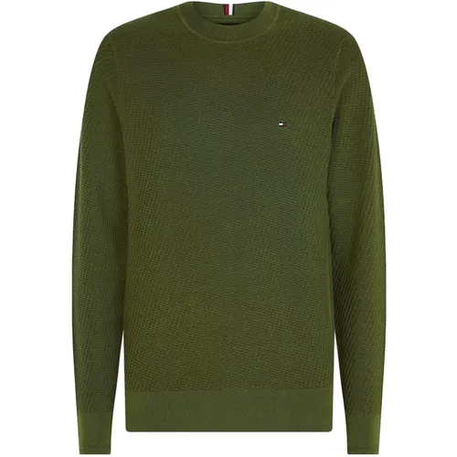 Grüner Strickpullover Sweatshirt - Tommy Hilfiger - Modalova