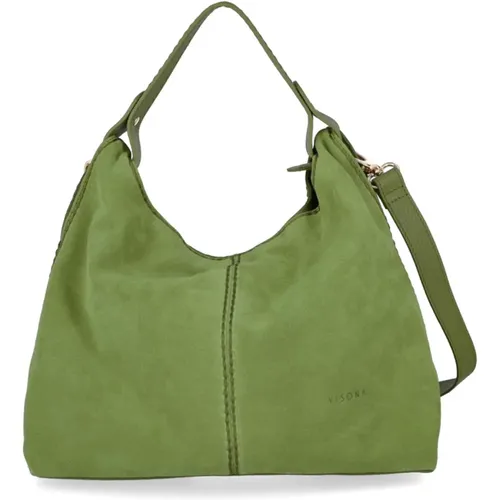 Suede Leather Shoulder Bag , female, Sizes: ONE SIZE - Plinio Visonà - Modalova