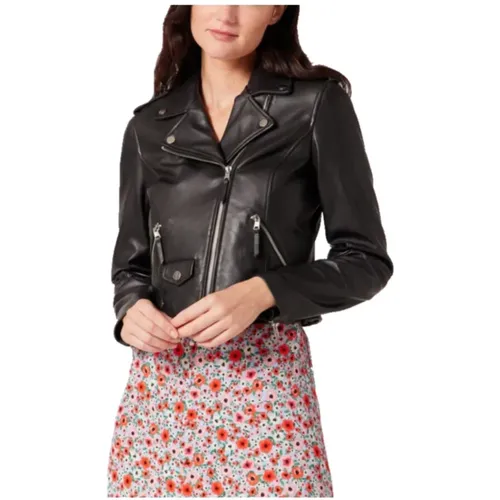 Caly Leather Jacket , female, Sizes: M - Naf Naf - Modalova