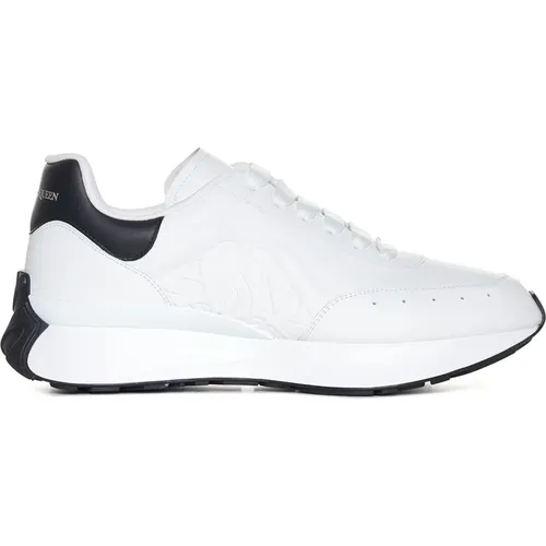 Weiße Sneakers mit Logo-Druck , Herren, Größe: 39 EU - alexander mcqueen - Modalova
