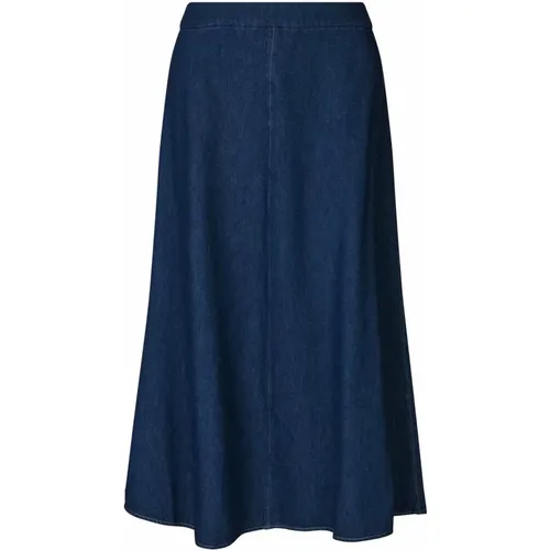 Dark Denim Elastic Waist Skirt , female, Sizes: L, S, XS, M, XL - Masai - Modalova