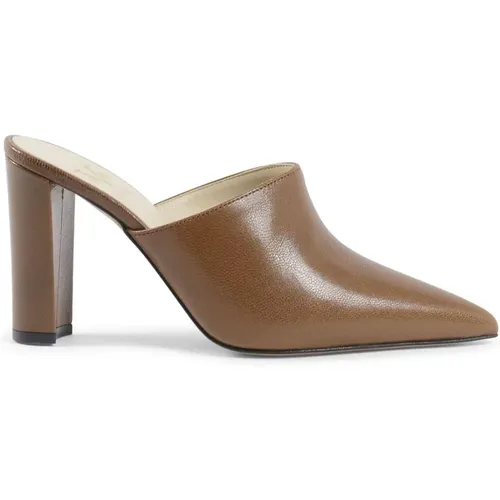 Leather High-Heel Mule Sandal , female, Sizes: 2 UK, 7 UK - 19v69 Italia - Modalova