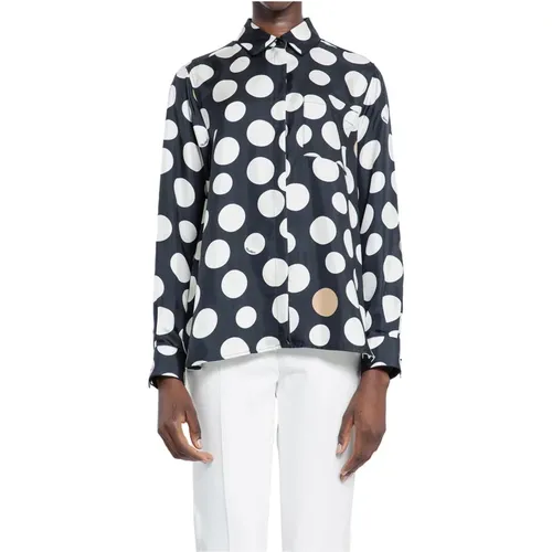 Polkadot Print Shirt Classic Collar , female, Sizes: 2XS, XS, S - Max Mara - Modalova