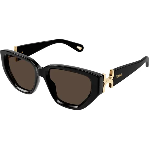 Brown Sunglasses , female, Sizes: 55 MM - Chloé - Modalova