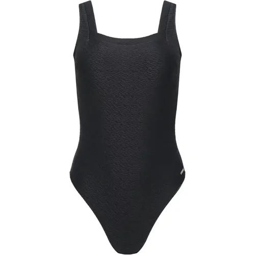 Schwarze Meer Kleidung Tiefer Rücken Badeanzug , Damen, Größe: S - Emporio Armani - Modalova