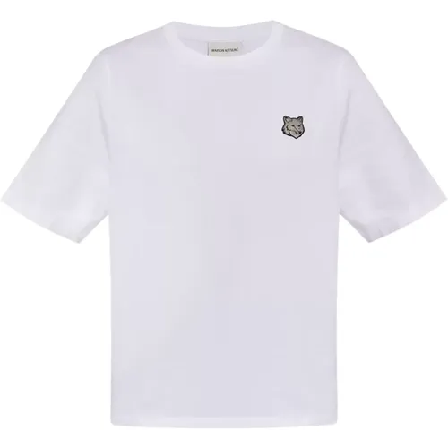 T-shirt with logo , female, Sizes: M - Maison Kitsuné - Modalova