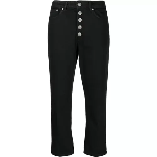 Stretch-Cotton Cropped Jeans , female, Sizes: W31 - Dondup - Modalova