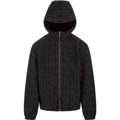 Reversible Wool Hooded Jacket , male, Sizes: M - Givenchy - Modalova