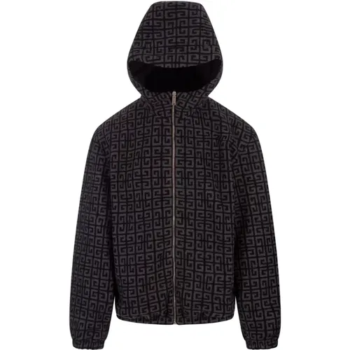 Reversible Wool Hooded Jacket , male, Sizes: M, L - Givenchy - Modalova