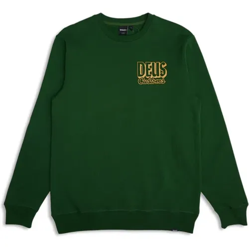 Grüner Crew Sweatshirt mit Einzigartigem Stil , Herren, Größe: M - Deus Ex Machina - Modalova